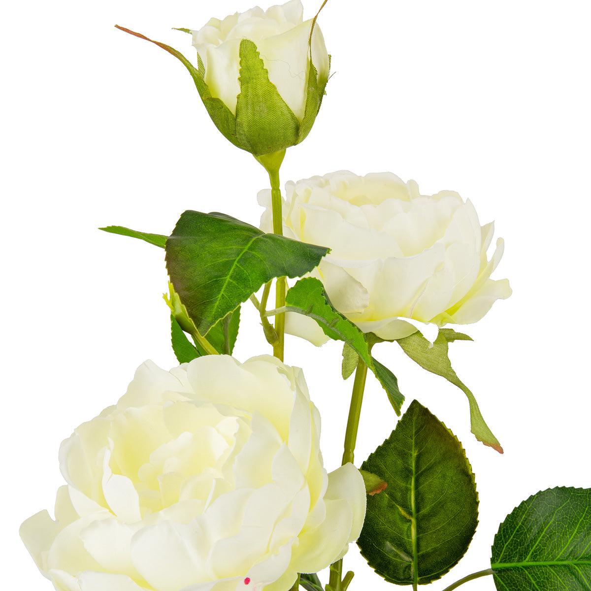 70cm Rose Spray x 3 White image 1