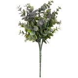 Plastic Eucalyptus Bush Small Green/Lavender image 0