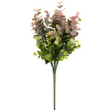 Plastic Eucalyptus Bush Small Green/Pink image 0